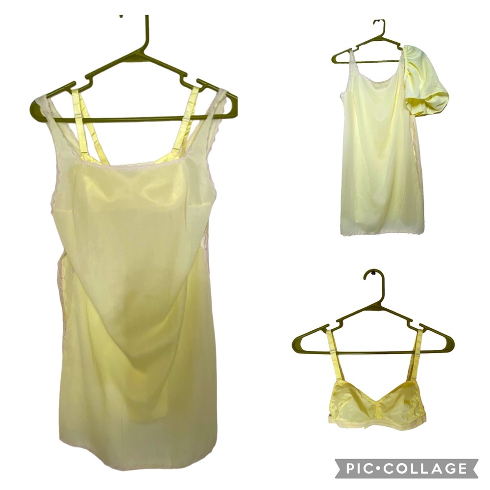 ⭐️Rare 60’s Vassarette Yellow Night Set S